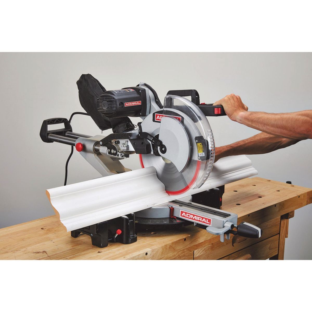 12 in. Dual-Bevel Sliding Compound Miter Saw with LED and Laser Guide H213