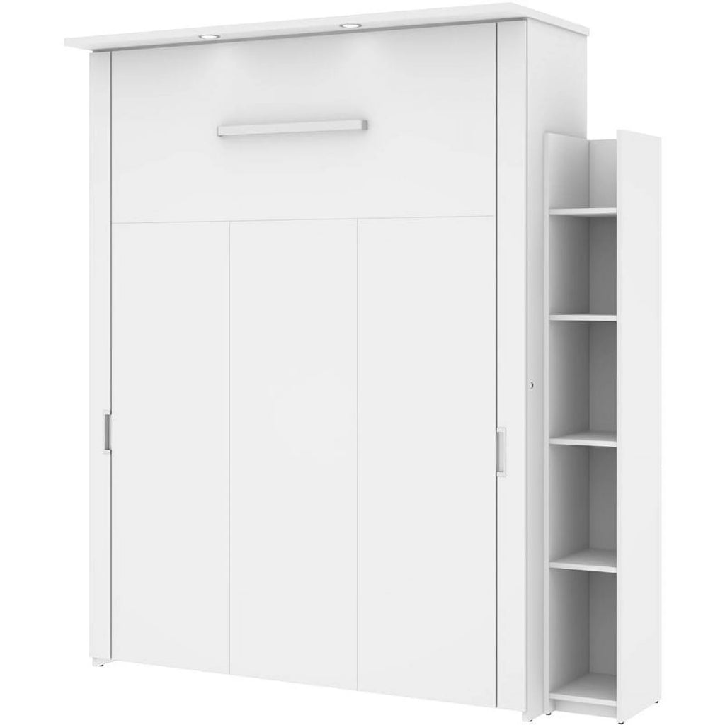 Queen Murphy Bed and Storage Unit in White T632