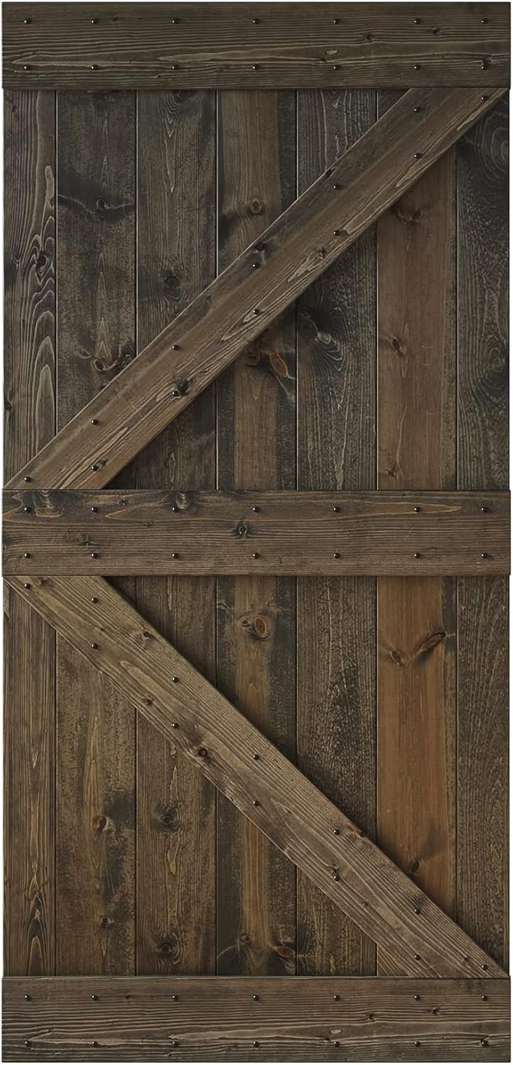 42 in x 84 in Knotty Wood Sliding Barn Door Y172521