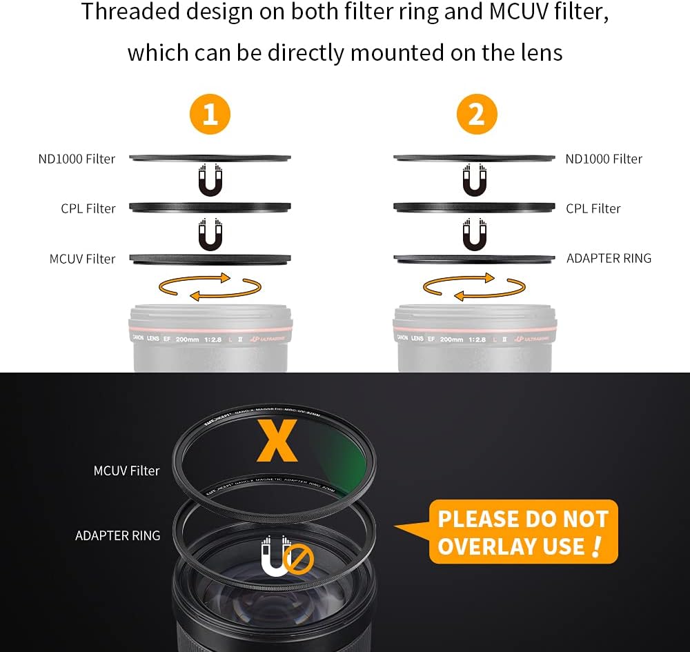 67mm Magnetic Lens Filter Kit with 4 in 1 Filter Pouch E22823