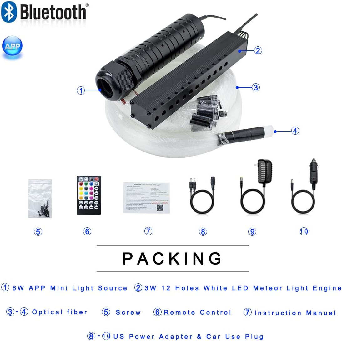 6W APP Control Fiber Optic Star Ceiling Light Kit I622075