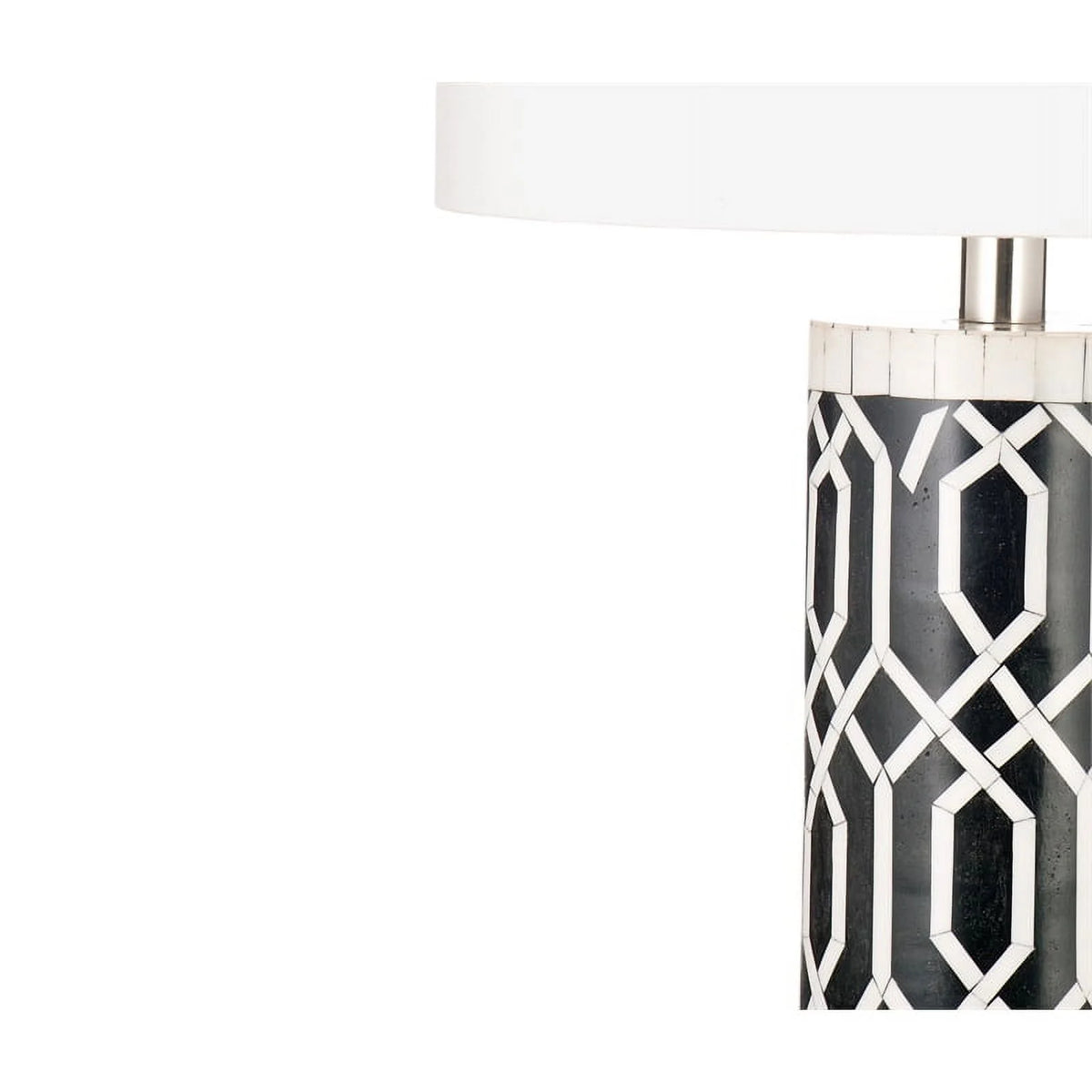 Black and White Resin and Bone Table Lamp G512779