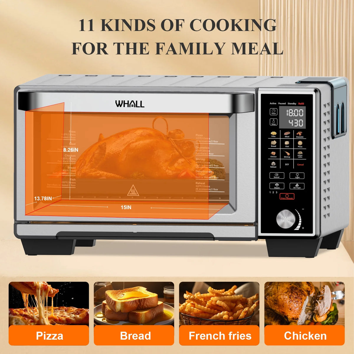 Air Fryer Toaster Oven 30QT Convection Oven O814