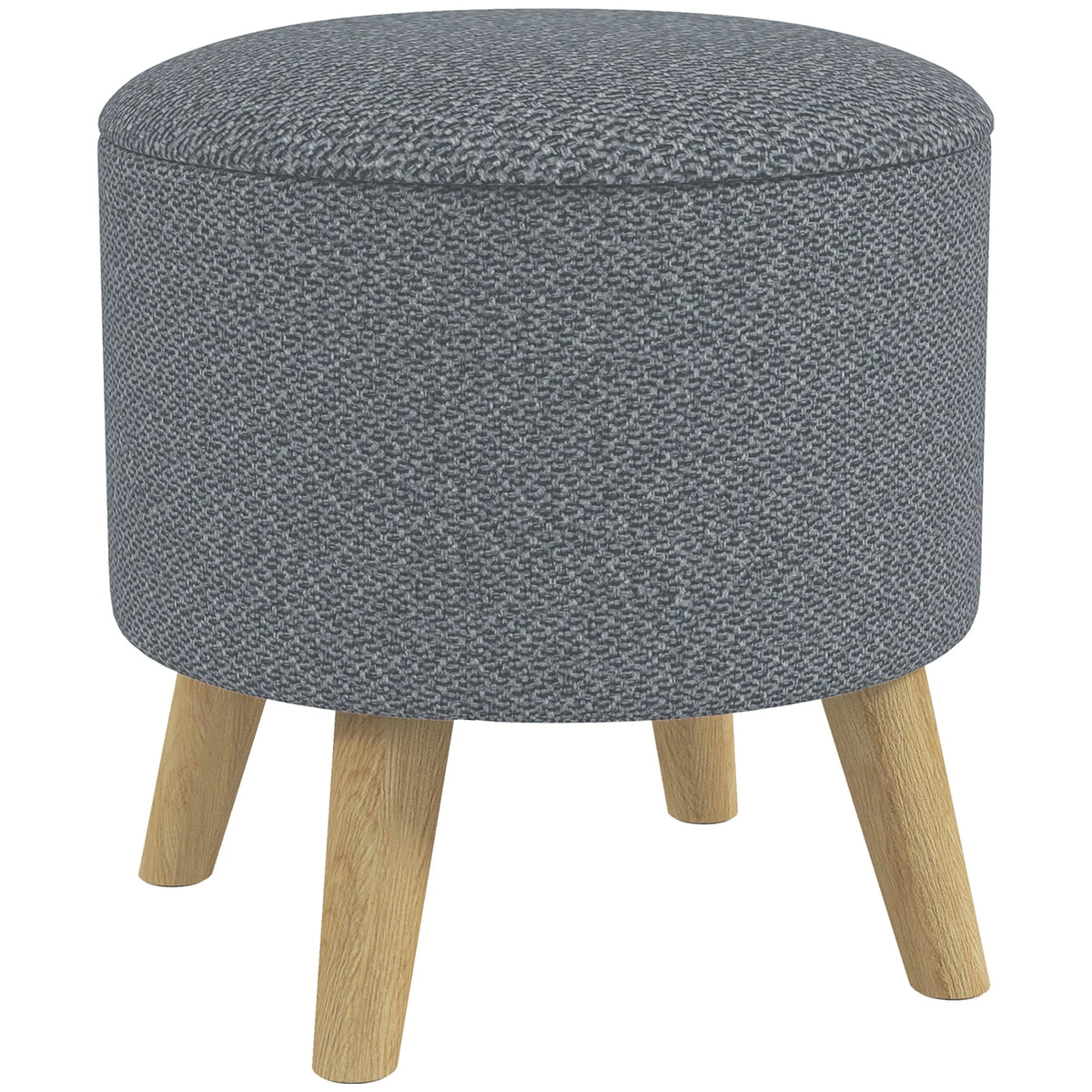 Gray Round Storage Ottoman U934296