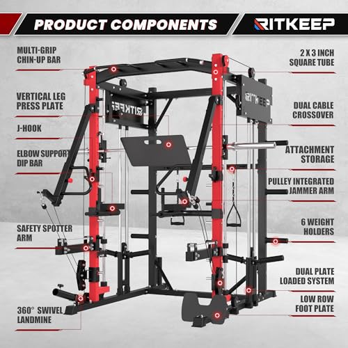 Smith Machine with Jammer Arms & Leg Press Q6907