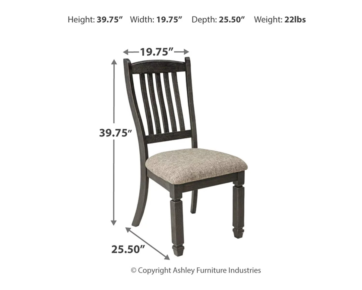 Upholstered Dining Chair, 2 Count, Antique Black I531914