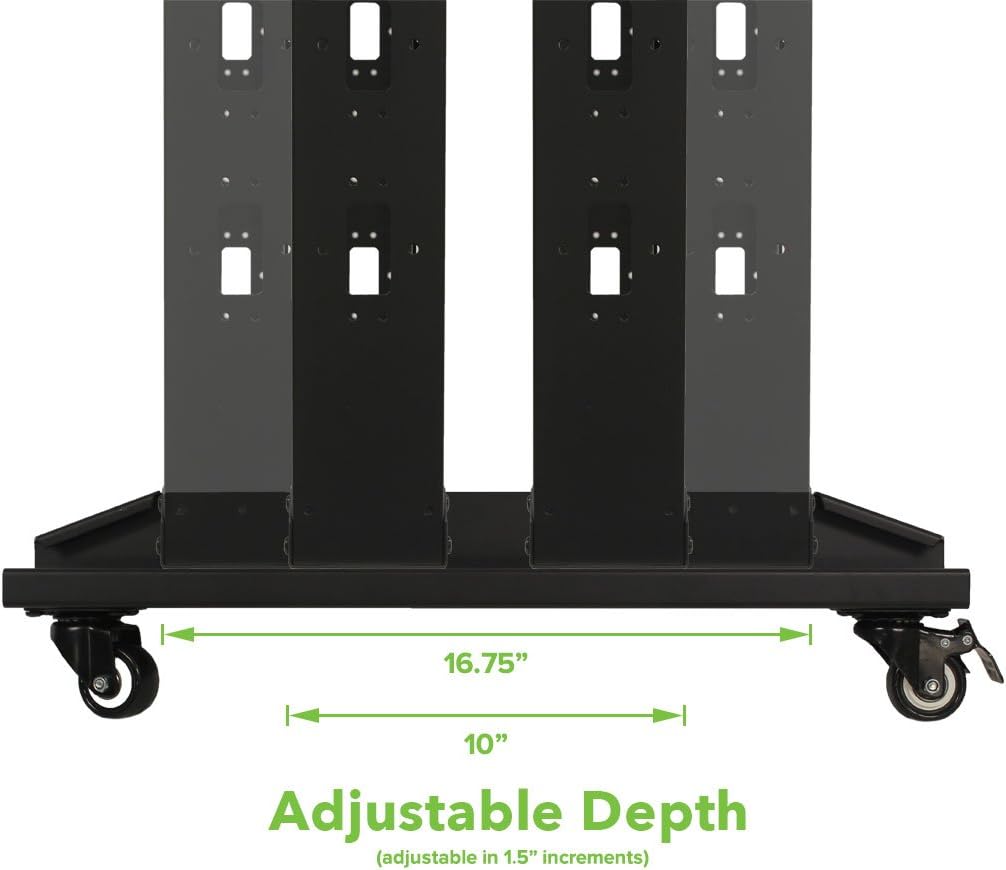 42U 4-Post Network Server Rack with Casters U5918