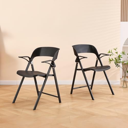 Black Plastic Folding Chair 2 Pack C901381