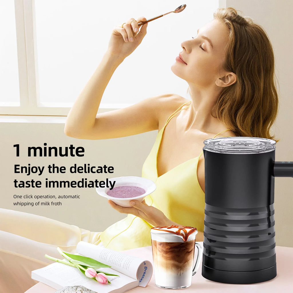 Electric Milk Frother and Steamer 4 in 1 580ml Stainless Steel H906907