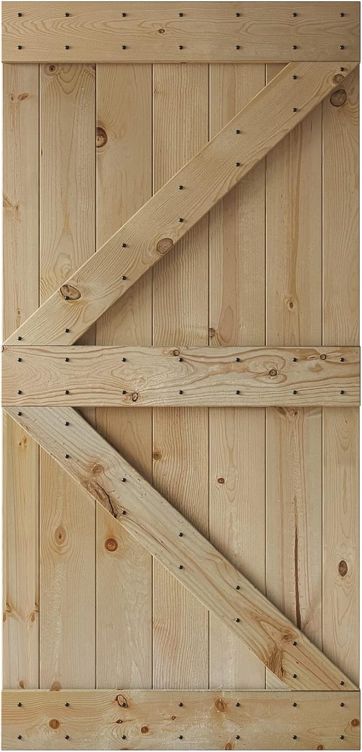 42 in x 84 in Knotty Wood Sliding Barn Door Y172521