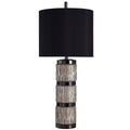 36 in. Black/Silver Table Lamp with Black Shade R48546
