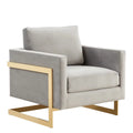 Light Gray Velvet Accent Chair Armchair D1877