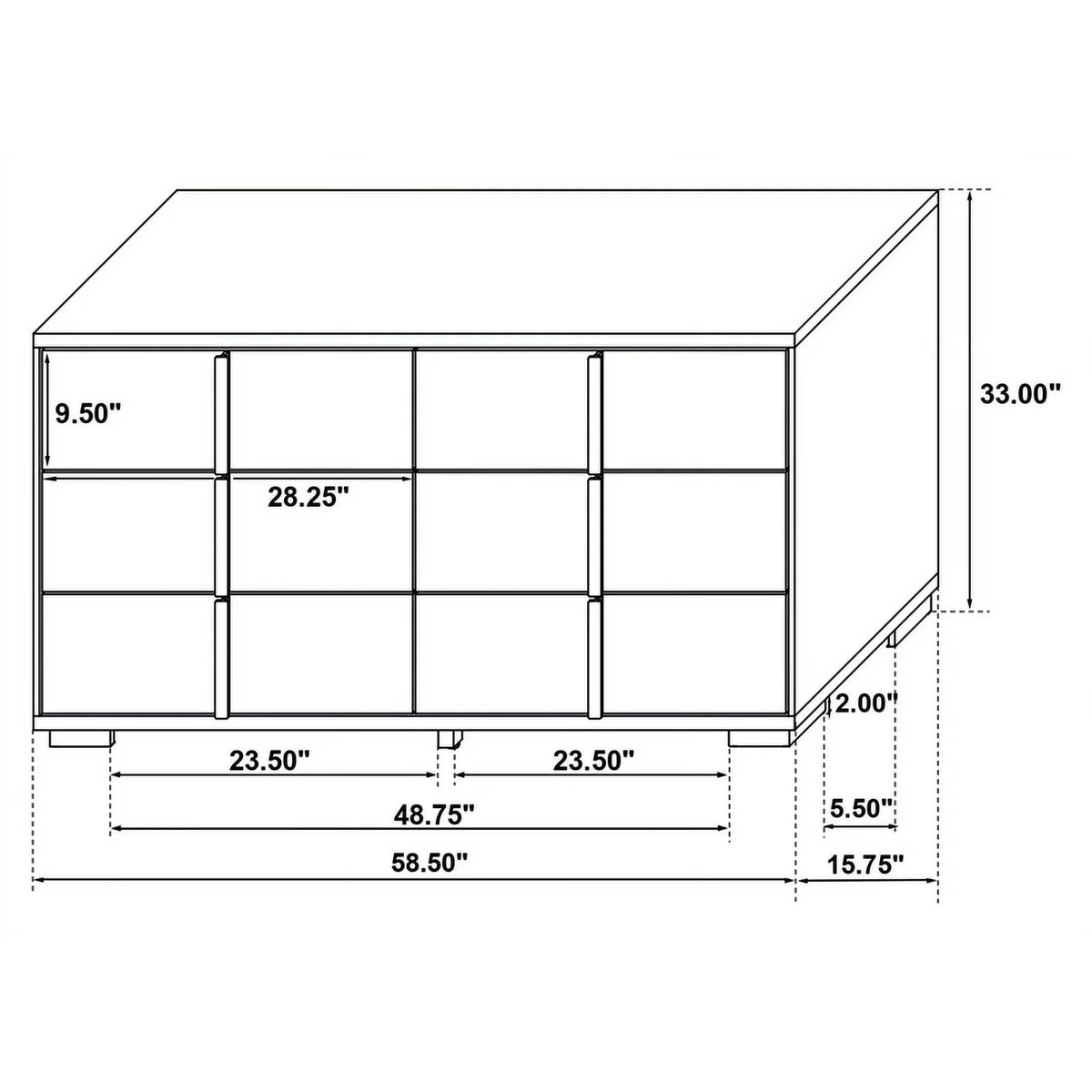 5 Piece Contemporary Wood Eastern King Bedroom Set T193405