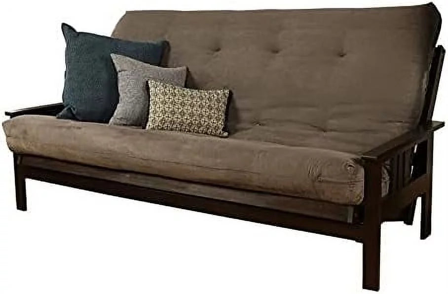 Full Size Gray Suede Futon Mattress Z40345