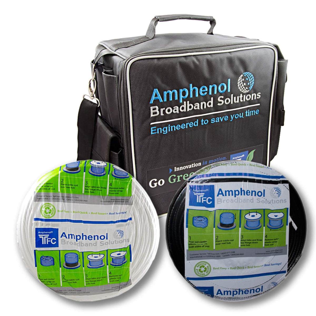 Amphenol TFC Tech Service Bag, Reel and Black Cable P52321