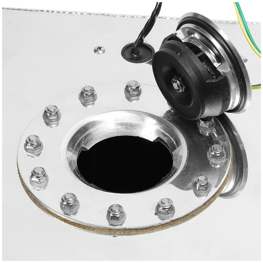 Aluminum Fuel Cell Gas Tank with Level Sender and Silver Cap L93765