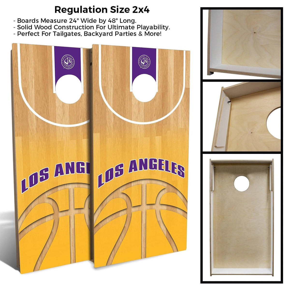 Basketball Cornhole Board Set 2x3 Boards E247611
