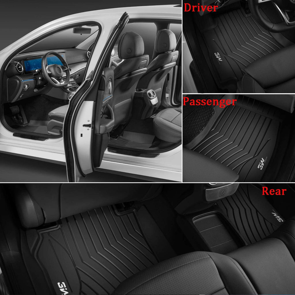 TPE All Weather Floor Mats Black Full Set W67884