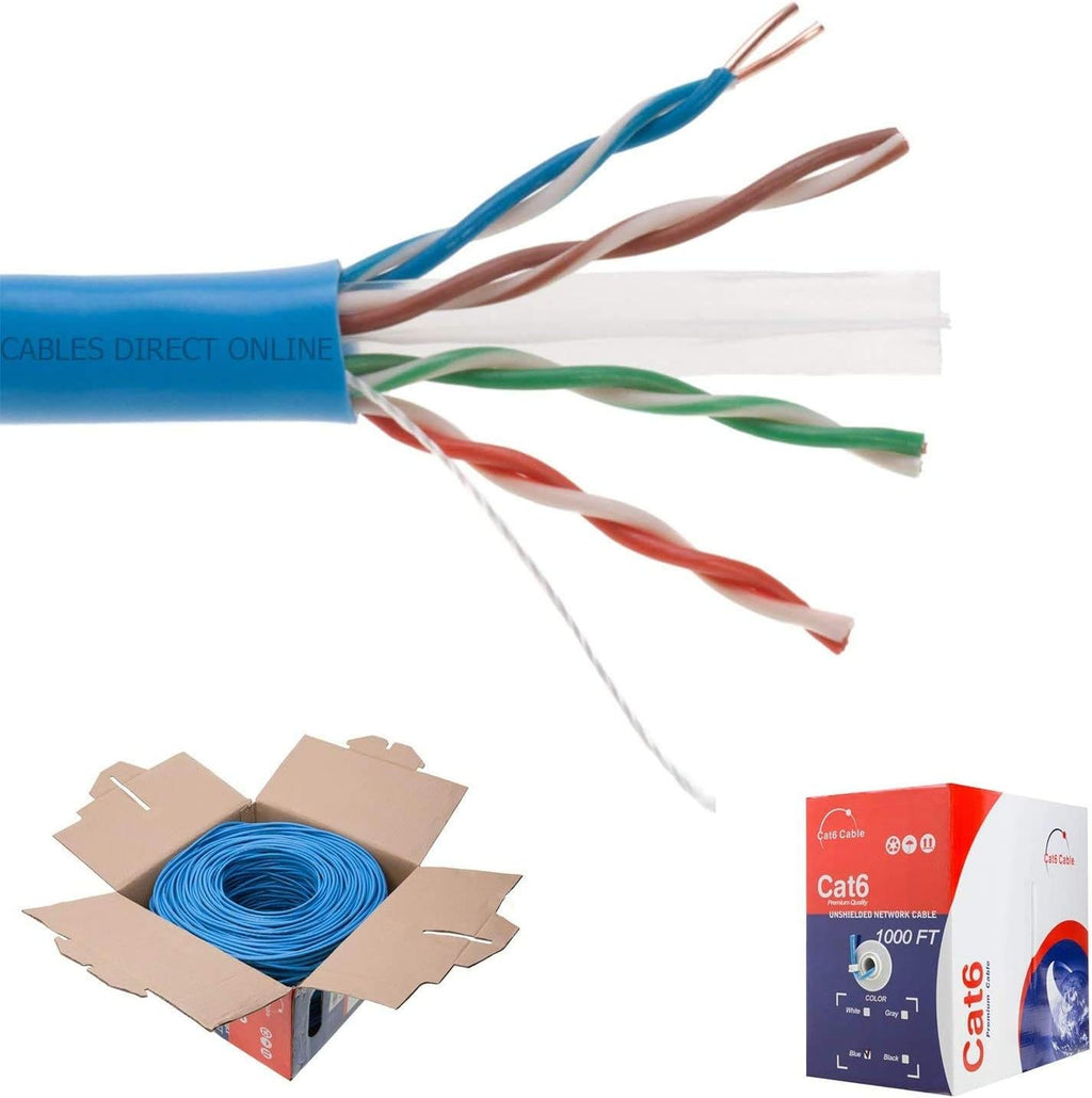 CAT6 1000FT White Solid 23 AWG Plenum Cable B2535