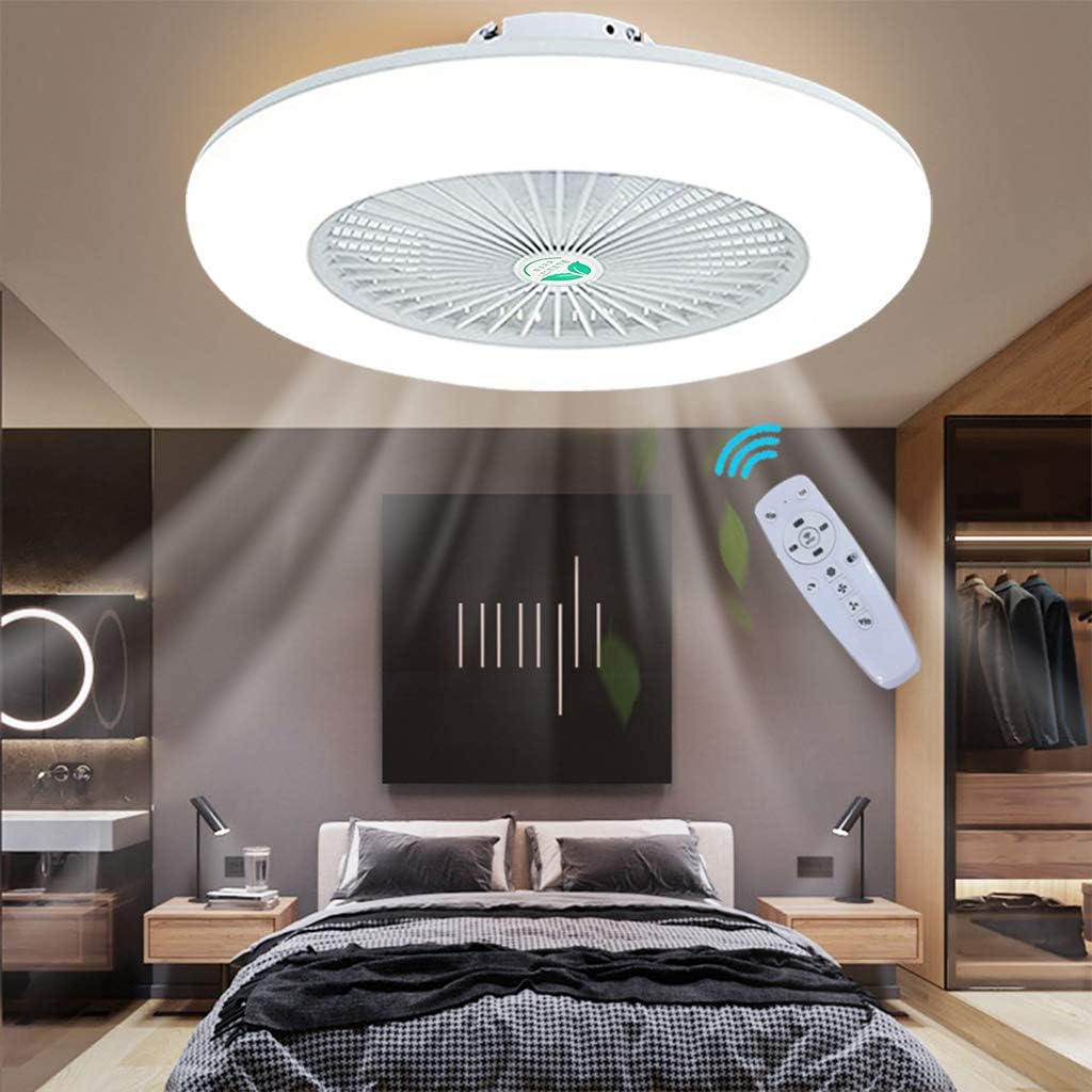 White 22 In Enclosed Ceiling Fan With Lights J761