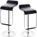 White Set of 2 Swivel Adjustable Bar Stools with Arms F327377
