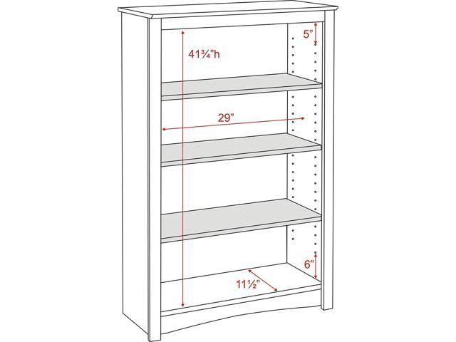 Espresso 4-Shelf Bookcase X3724
