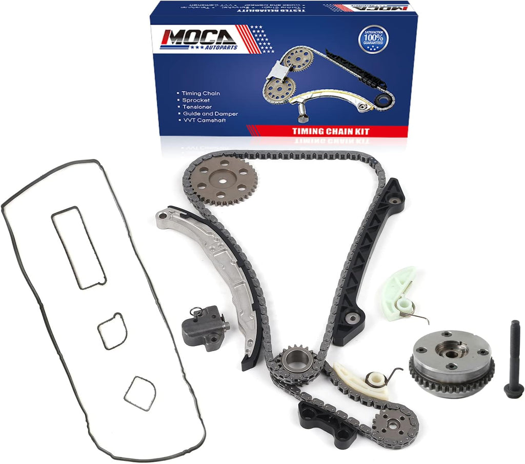 Timing Chain Kit and Variable Valve Timing Sprocket and Valve Cover Gasket V32486