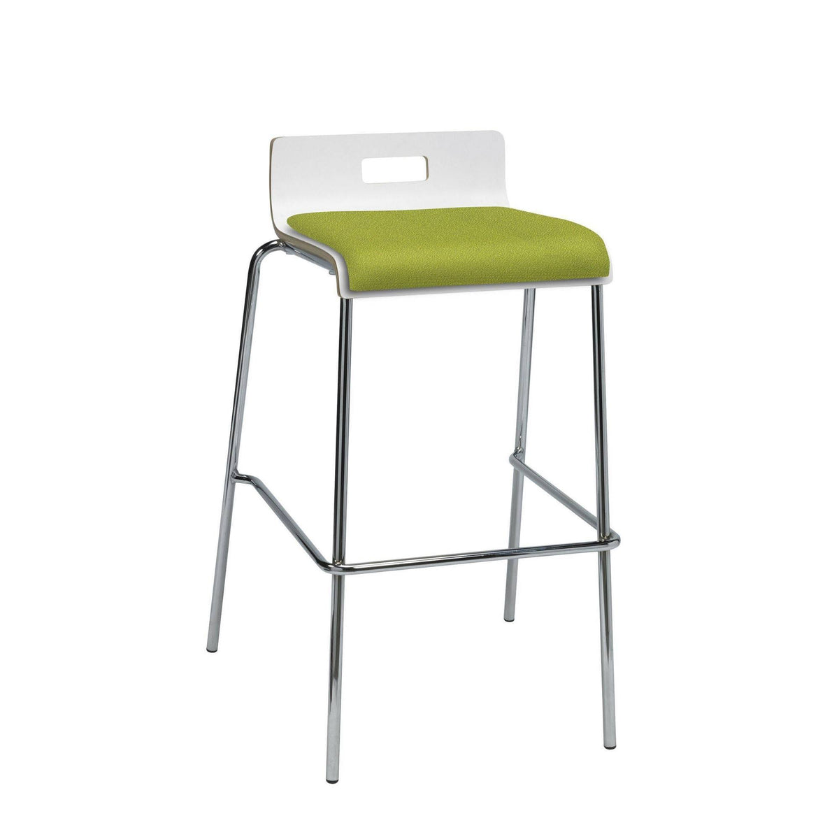 Low Back Barstool Avocado Fabric Seat D36757
