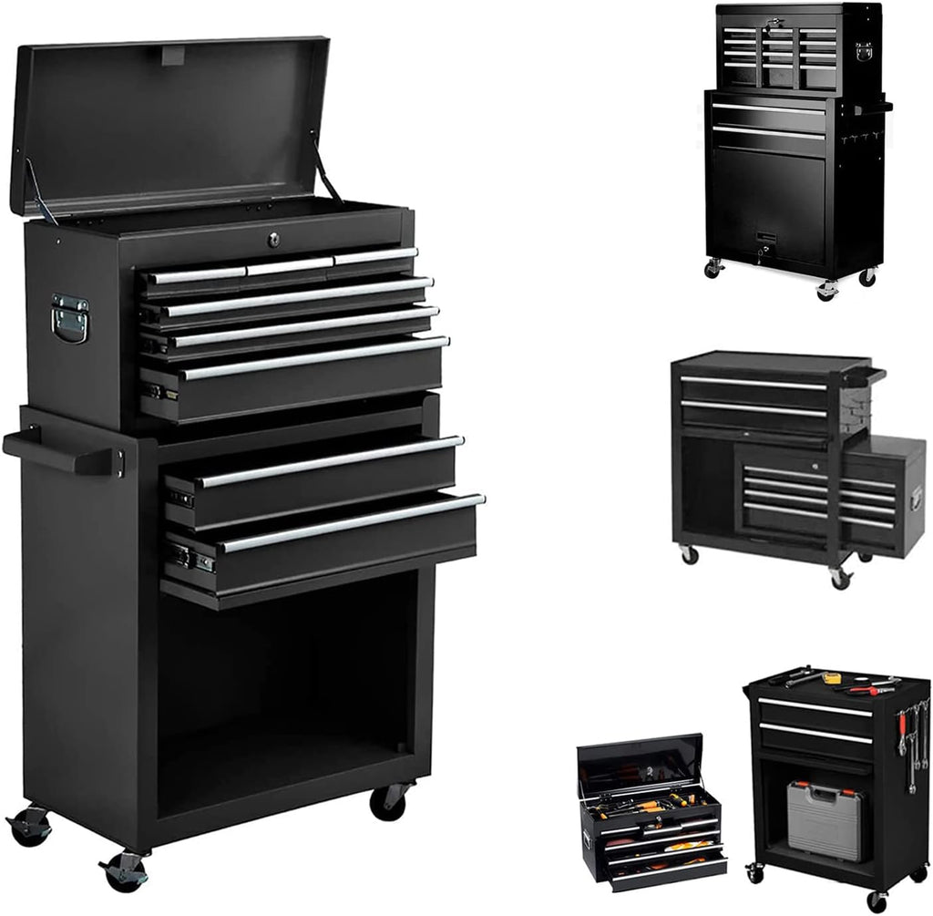 Blue 8 Drawer Rolling Metal Tool Chest P334551
