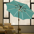 9 FT Solar LED Patio Umbrella with 16 LED Strip Lights S294162