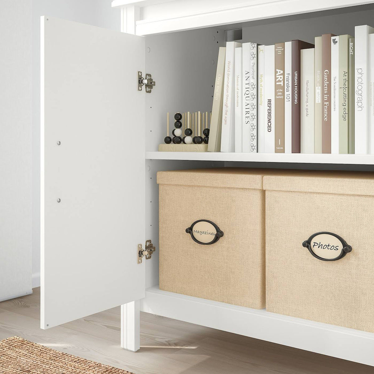 White High Cabinet with Doors N553501