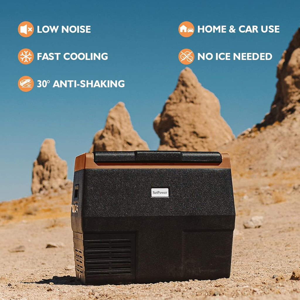Portable Fridge Freezer with Wheels S718622
