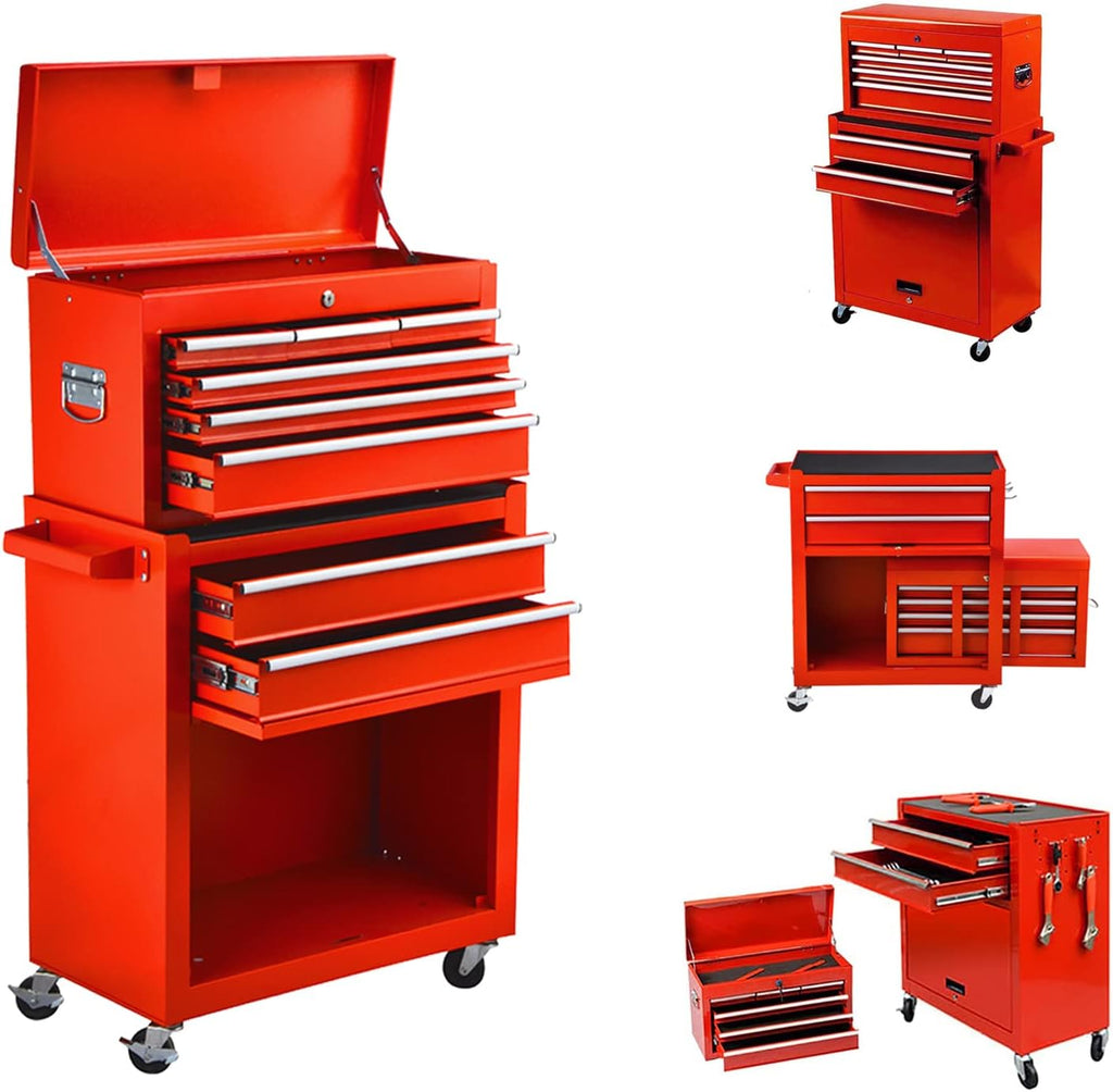 Blue 8 Drawer Rolling Metal Tool Chest P334551