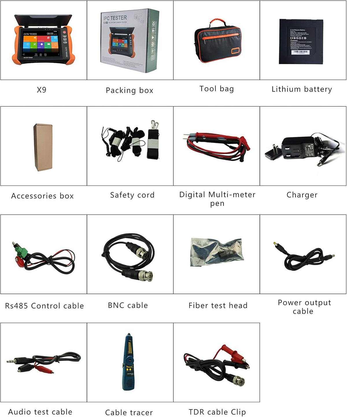 8 Inch All in One IP Camera Tester Security CCTV Tester Monitor F27918