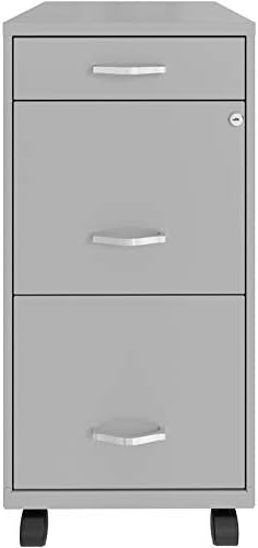 3 Drawer Metal Mobile File Cabinet with Lock B293171