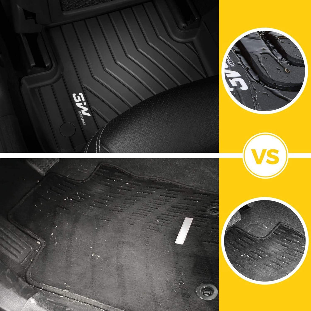 TPE All Weather Floor Mats Black Full Set W67884
