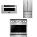 36 Gas Range, Refrigerator and Microwave M144