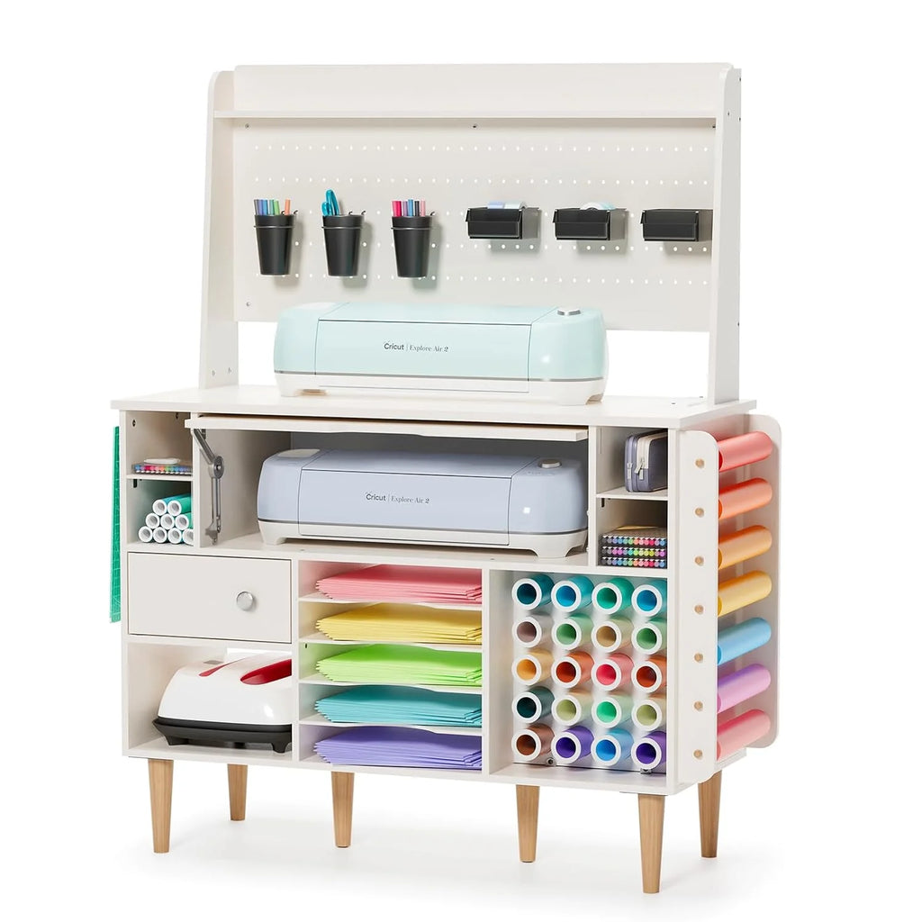 Craft Cabinet Table Organizer with Charging Station W998