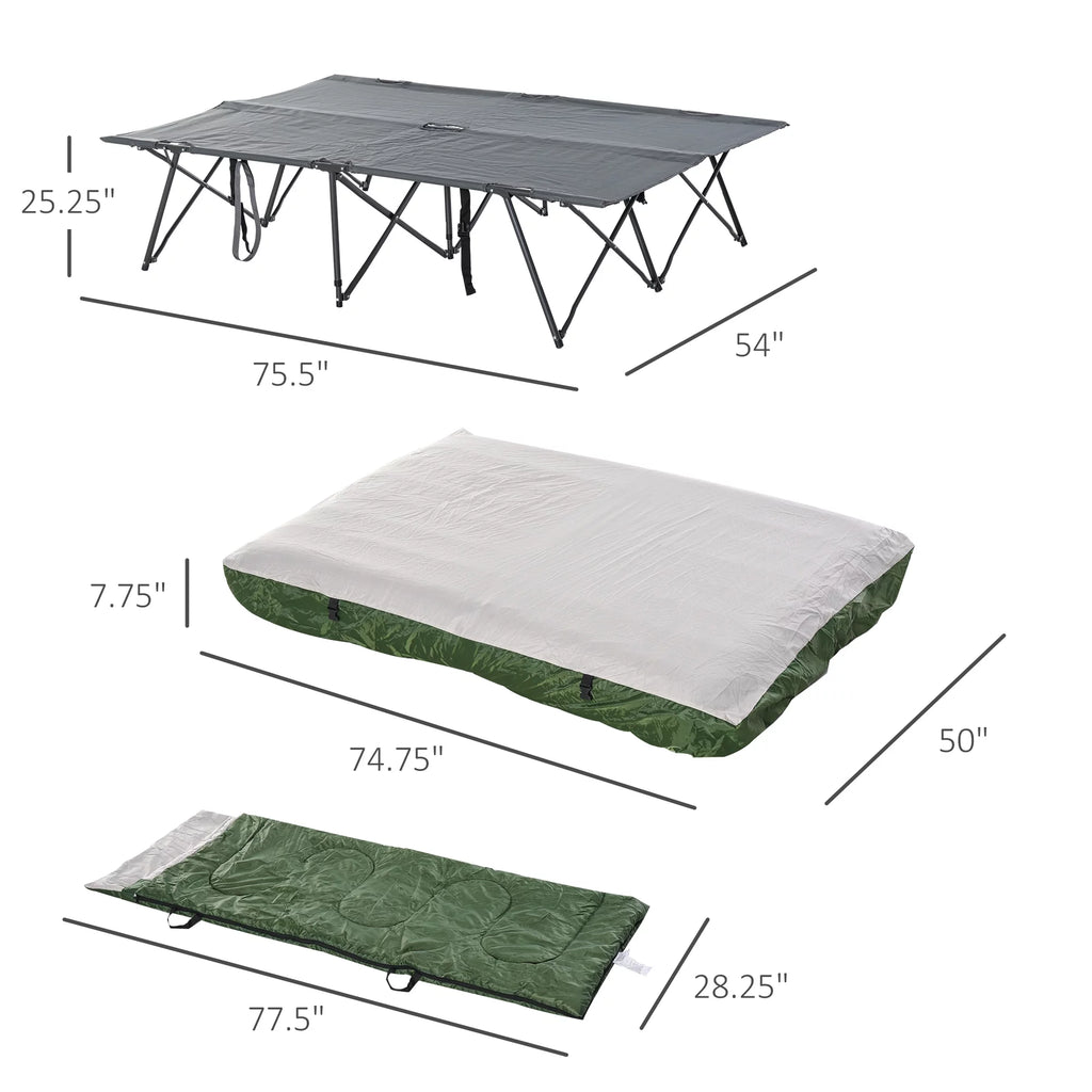 Folding Camping Cot Set with Sleeping Bag and Carry Bag K64833
