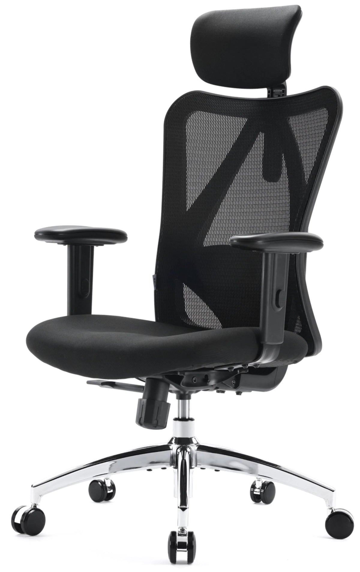 Black Ergonomic Mesh Office Chair with Lumbar Support W460981