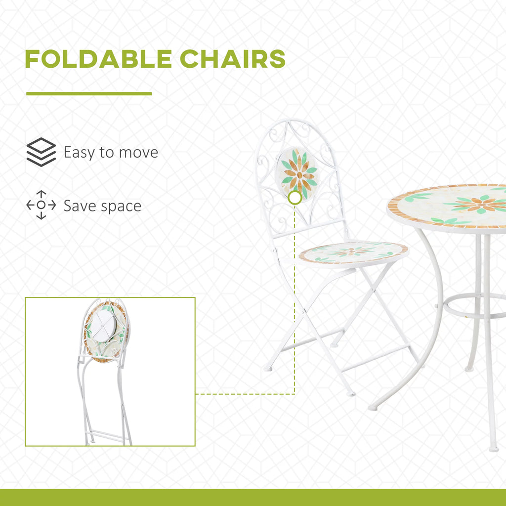 Folding 3 Piece Bistro Set M888