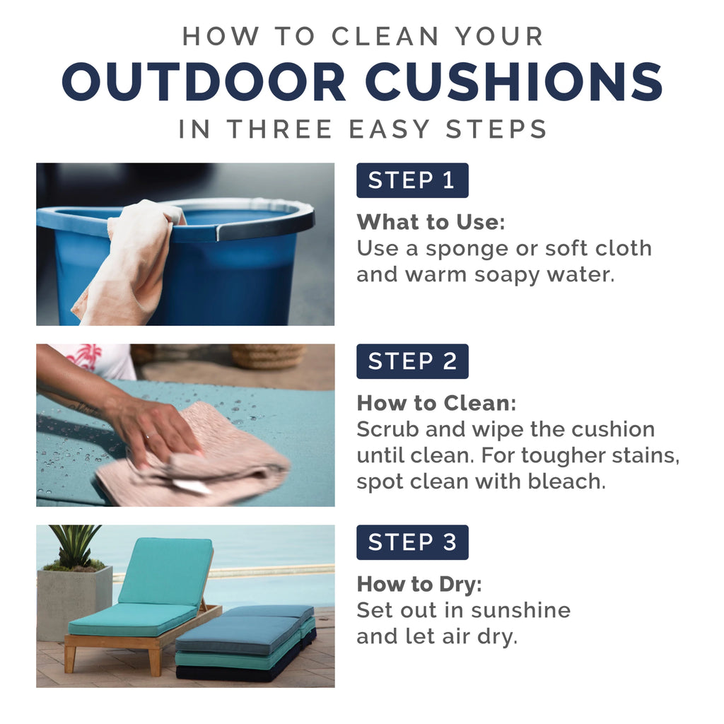 Sapphire Blue Outdoor Dining Chair Cushion Set 21 x 21 U265911