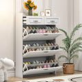 Slim Shoe Cabinet with 3 Doors and 2 Drawers V9309