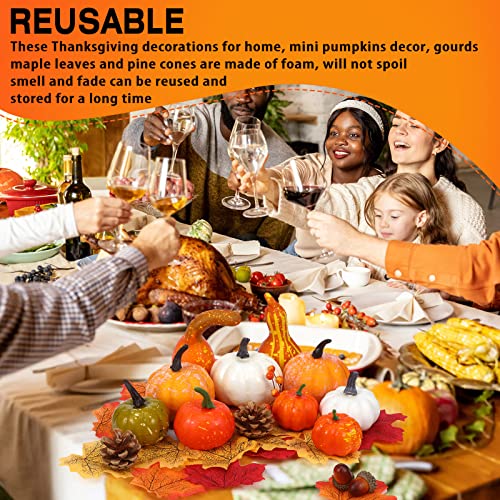 520 Pcs Artificial Pumpkins and Gourds Fall Harvest Decoration Set G213061