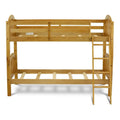 Oak Wood Twin Bunk Bed with Guard Rails I541