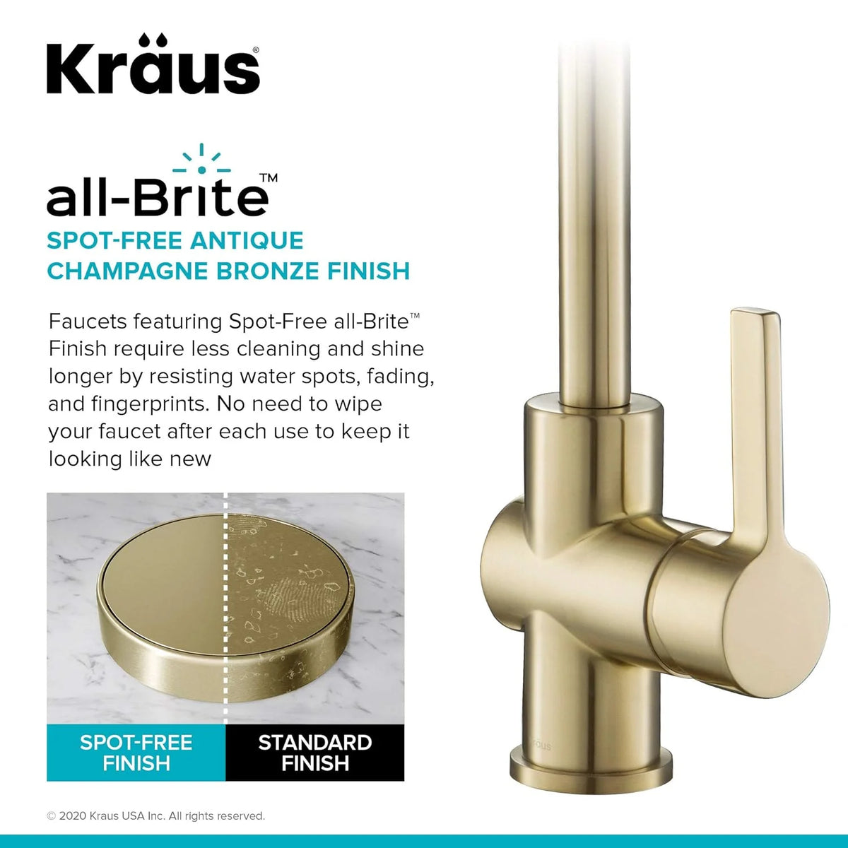Antique Champagne Bronze Kitchen Faucet B935257