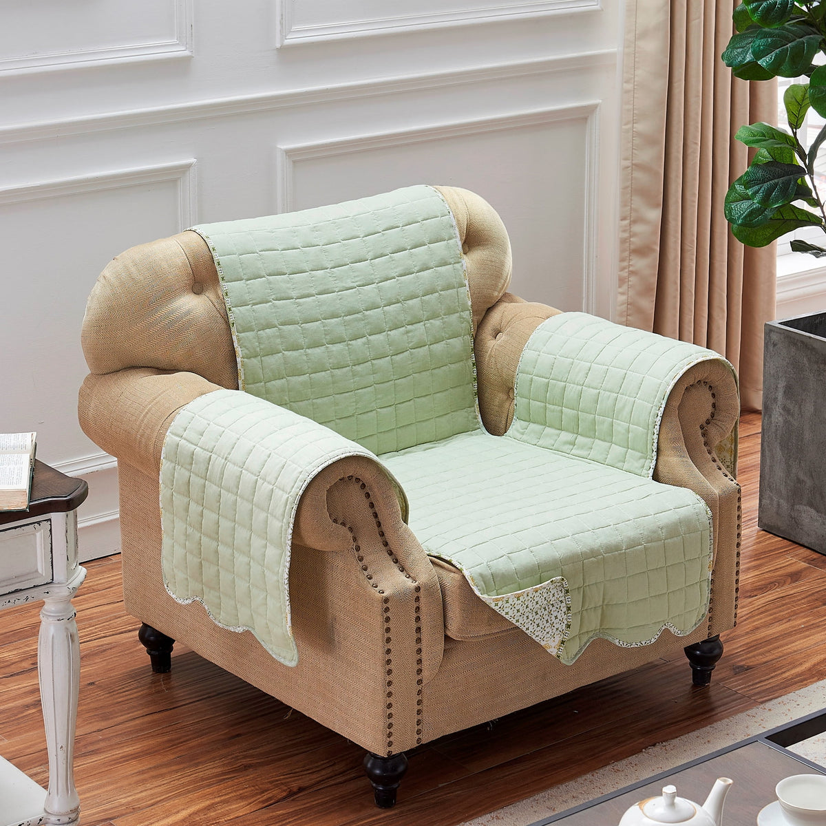 Reversible Arm Chair Furniture Protector Cover 81x81" C431115