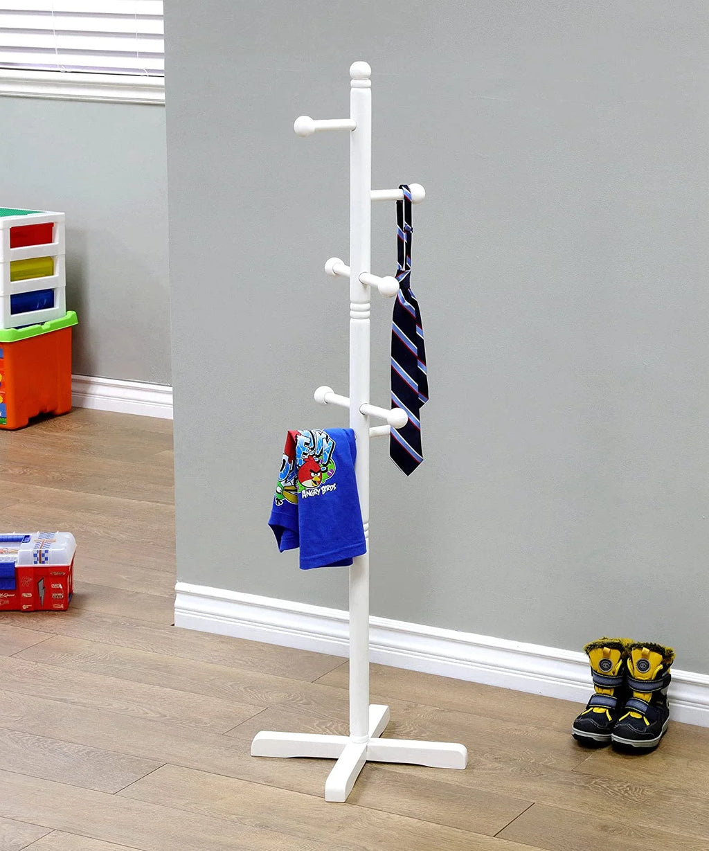 White Kid's Coat Rack F98162