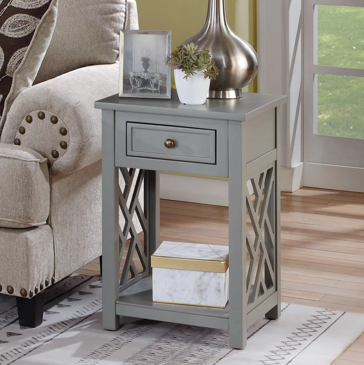 36" Coffee Table, End Table and Console/TV Table with Drawers, Set of 3 J368380