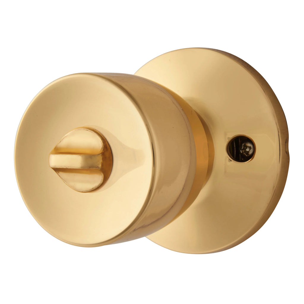 Keyed Entry Doorknob Polished Brass Twin Pack G29647
